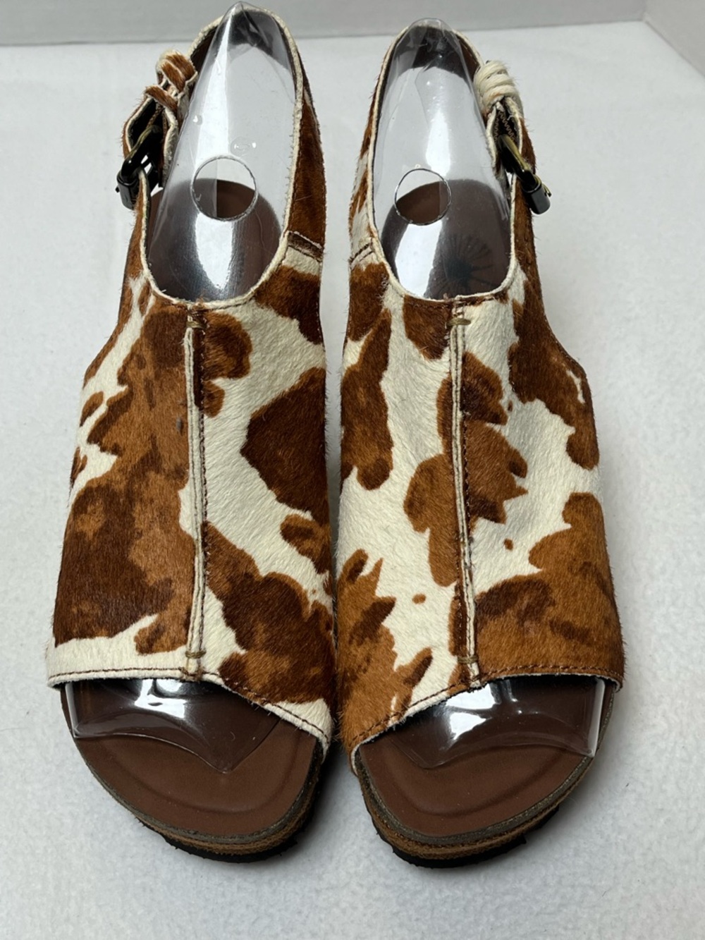 OTBT Jaunt Slingback Wedge Sandals Cow Calf Hair Size 6 - Picture 6 of 14